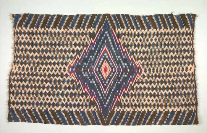 Framed Print : Saltillo Style Blanket / Sarape, c. 1860-1875. Creator: Unknown Framed Print : Saltillo Style Blanket / Sarape, c. 1860-1875. Creator: Unknown
