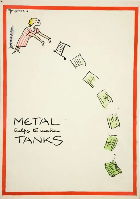 Framed Print : Salvage: Metal helps to make tanks, World War II poster, between 1939 and 1946 Framed Print : Salvage: Metal helps to make tanks, World War II poster, between 1939 and 1946