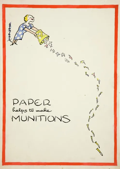 Framed Print : Salvage: Paper helps to make munitions, World War II poster, between 1939 and 1946 Framed Print : Salvage: Paper helps to make munitions, World War II poster, between 1939 and 1946
