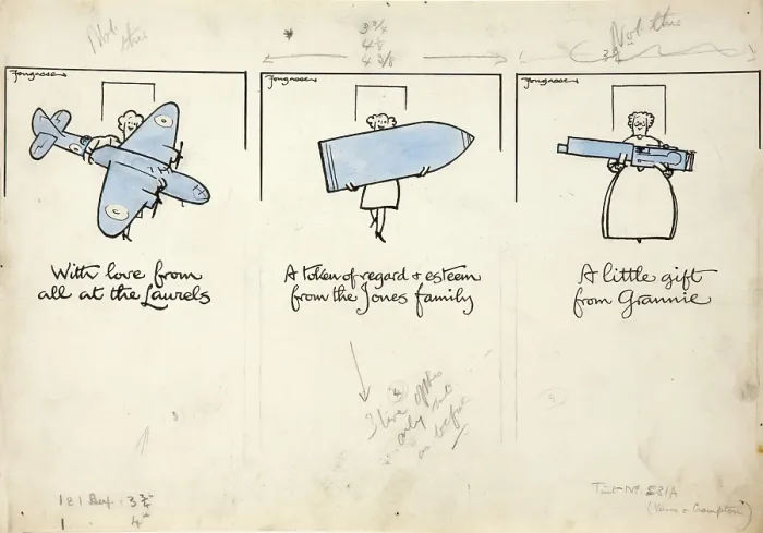 Framed Print : Salvage World War II poster... women carrying an aeroplane, a shell and machine gun, c1939-1946. Creators: Central Office of Information, Cyril Kenneth Bird Framed Print : Salvage World War II poster... women carrying an aeroplane, a shell and machine gun, c1939-1946. Creators: Central Office of Information, Cyril Kenneth Bird