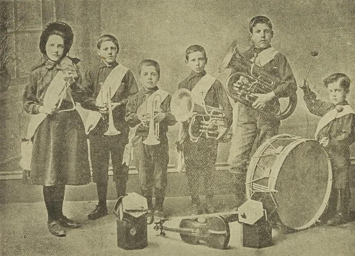 Framed Print : Salvation Army child musicians at Kennington Lane Barracks, London, 1896. Creator: Unknown