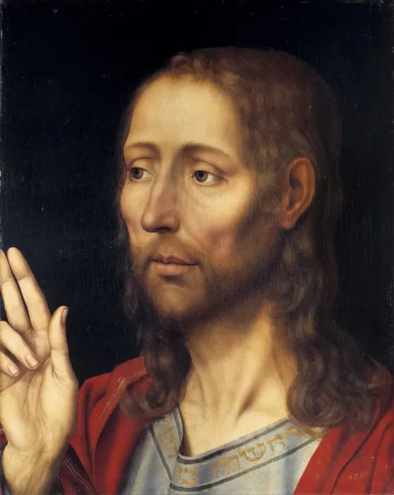 Framed Print : Salvator Mundi (Saviour of the World). Artist: Massys, Quentin (1466?1530) Framed Print : Salvator Mundi (Saviour of the World). Artist: Massys, Quentin (1466?1530)