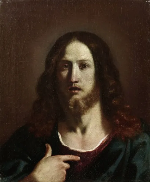 Framed Print : Salvator Mundi (Saviour of the World), c. 1655-1665. Creator: Guercino (1591-1666) Framed Print : Salvator Mundi (Saviour of the World), c. 1655-1665. Creator: Guercino (1591-1666)
