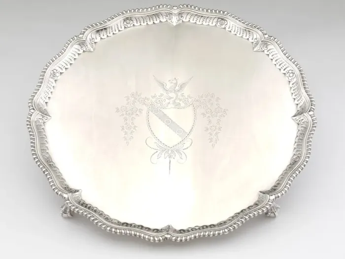 Framed Print : Salver, 1766 / 80. Creator: William Grigg Framed Print : Salver, 1766 / 80. Creator: William Grigg