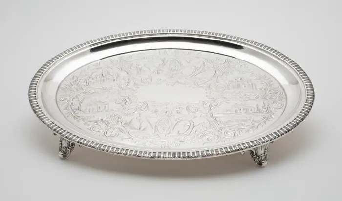 Framed Print : Salver, 1852. Creator: William Gale & Son Framed Print : Salver, 1852. Creator: William Gale & Son