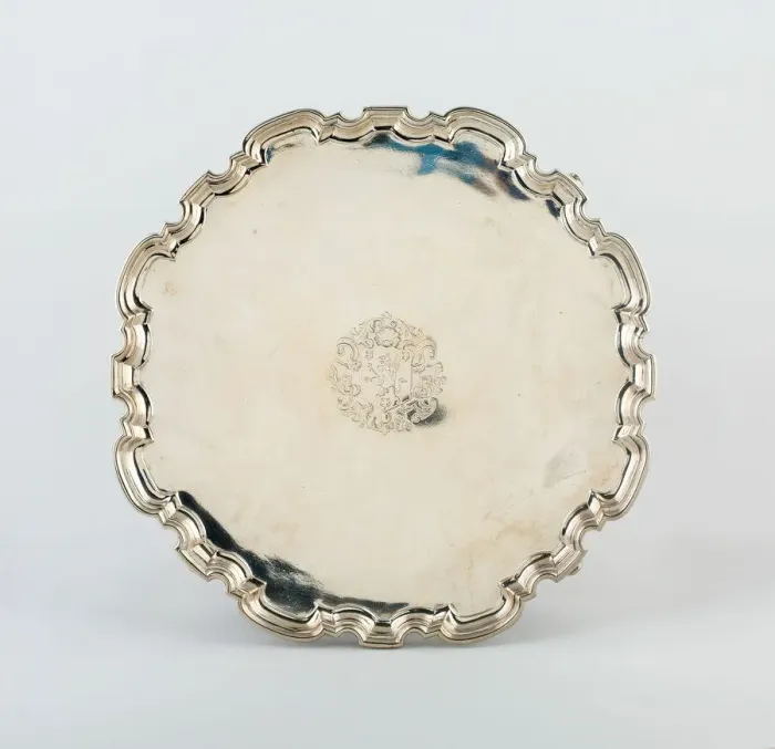 Framed Print : Salver, London, 1726 / 27. Creator: John Tuite Framed Print : Salver, London, 1726 / 27. Creator: John Tuite