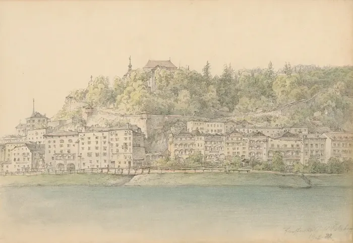 Framed Print : Salzburg, 1887. Creator: Karoly Lajos Libay Framed Print : Salzburg, 1887. Creator: Karoly Lajos Libay