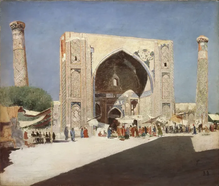 Framed Print : Samarkand, 1869-1870. Artist: Vereshchagin, Vasili Vasilyevich (1842-1904) Framed Print : Samarkand, 1869-1870. Artist: Vereshchagin, Vasili Vasilyevich (1842-1904)