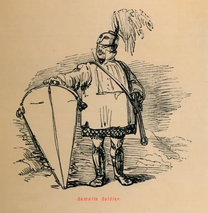 Framed Print : Samnite Soldier, 1852. Artist: John Leech Framed Print : Samnite Soldier, 1852. Artist: John Leech