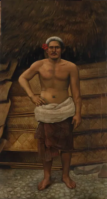 Framed Print : Samoan Man, ca. 1885-1899. Creator: Antonio Zeno Shindler Framed Print : Samoan Man, ca. 1885-1899. Creator: Antonio Zeno Shindler