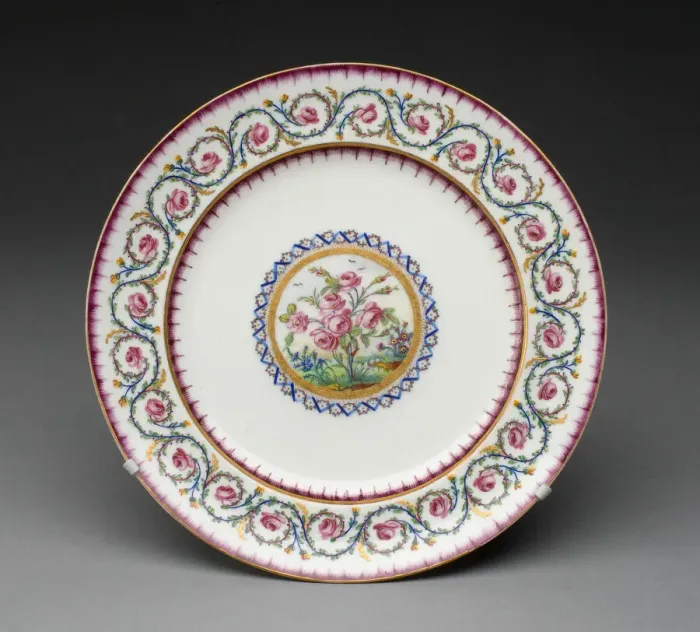Framed Print : Sample Plate, Sevres, 1790. Creators: Sevres Porcelain Manufactory Framed Print : Sample Plate, Sevres, 1790. Creators: Sevres Porcelain Manufactory