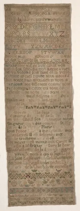 Framed Print : Sampler, 1717. Creator: Unknown