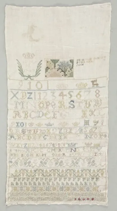 Framed Print : Sampler, 1742. Creator: Unknown Framed Print : Sampler, 1742. Creator: Unknown