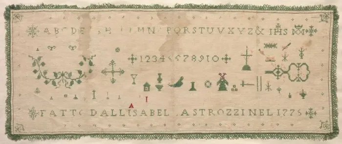 Framed Print : Sampler, 1775. Creator: Unknown Framed Print : Sampler, 1775. Creator: Unknown