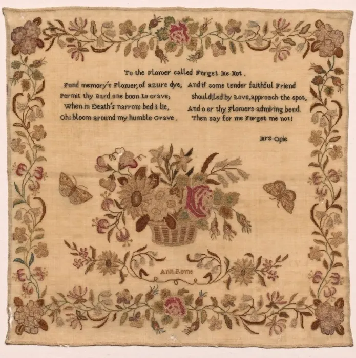 Framed Print : Sampler, 1800s. Creator: Unknown Framed Print : Sampler, 1800s. Creator: Unknown