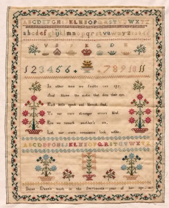 Framed Print : Sampler, 1817. Creator: Unknown