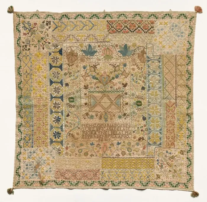 Framed Print : Sampler, 1819. Creator: Unknown Framed Print : Sampler, 1819. Creator: Unknown