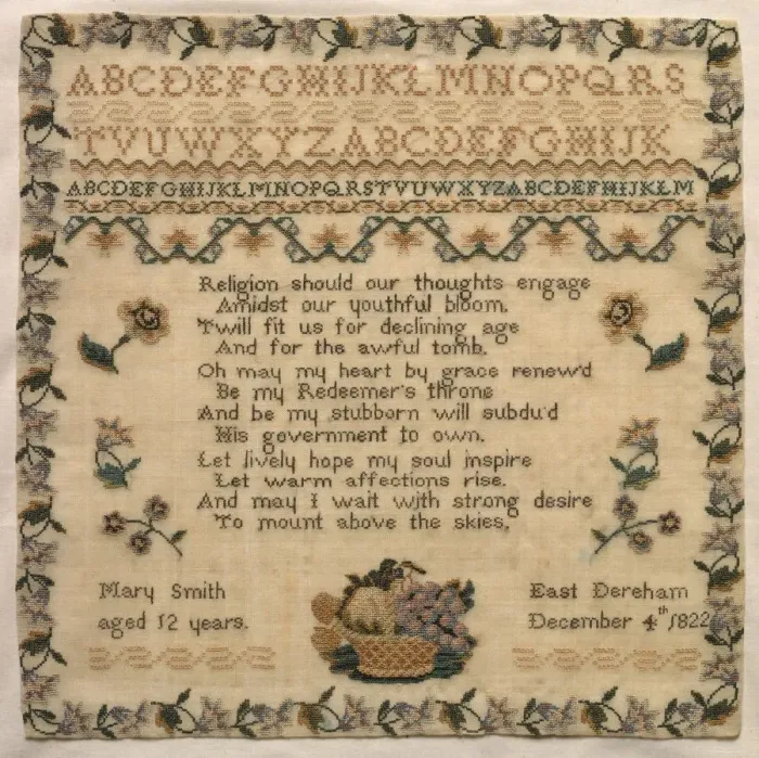 Framed Print : Sampler, 1822. Creator: Unknown Framed Print : Sampler, 1822. Creator: Unknown