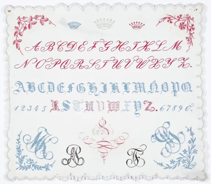 Framed Print : Sampler, 1844. Creator: Unknown Framed Print : Sampler, 1844. Creator: Unknown