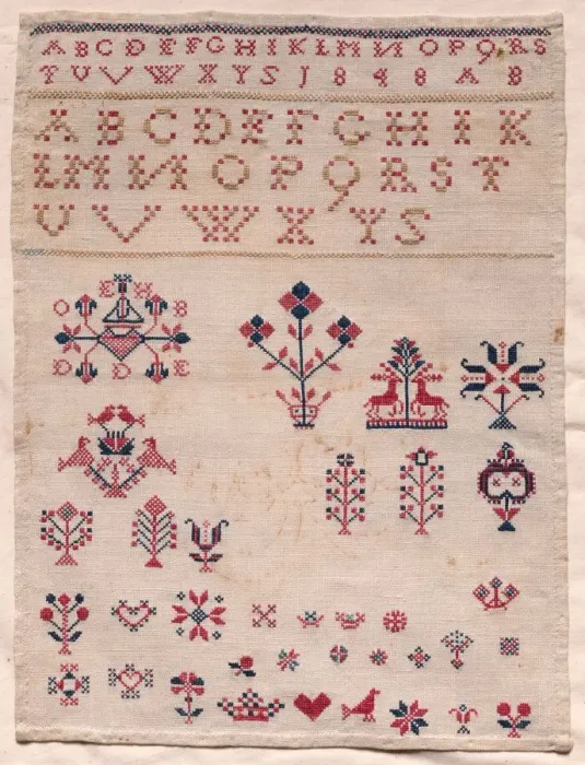Framed Print : Sampler, 1848. Creator: Unknown Framed Print : Sampler, 1848. Creator: Unknown