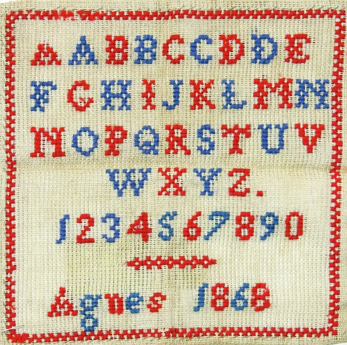 Framed Print : Sampler, 1868. Creator: Unknown Framed Print : Sampler, 1868. Creator: Unknown