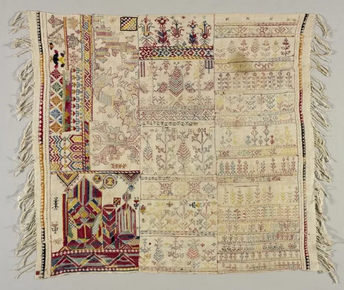 Framed Print : Sampler, 19th century. Creator: Unknown Framed Print : Sampler, 19th century. Creator: Unknown