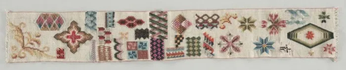 Framed Print : Sampler, c. 1850-1860s. Creator: Unknown Framed Print : Sampler, c. 1850-1860s. Creator: Unknown
