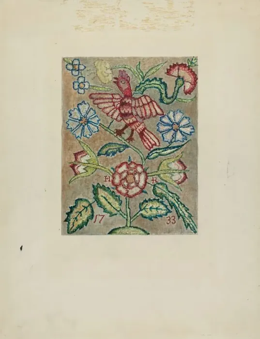 Framed Print : Sampler, c. 1936. Creator: Ella Josephine Sterling