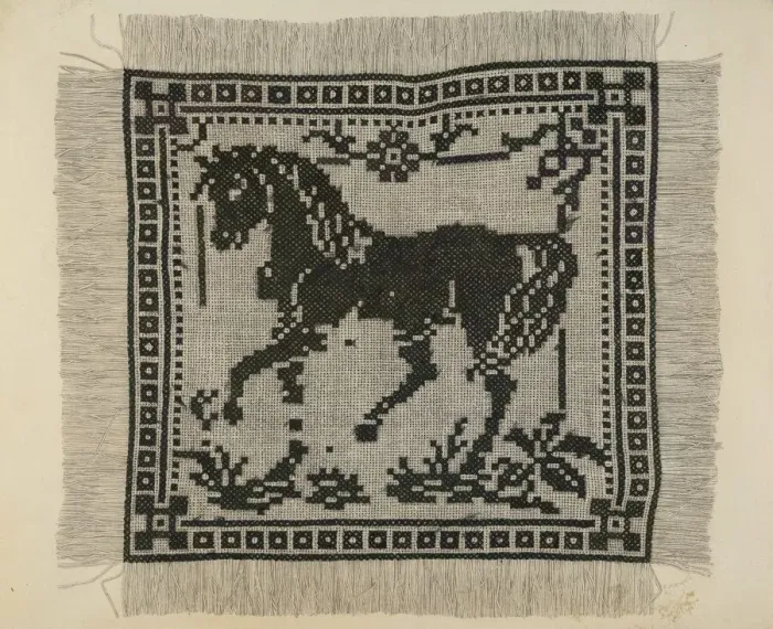 Framed Print : Sampler, c. 1937. Creator: Raymond Manupelli Framed Print : Sampler, c. 1937. Creator: Raymond Manupelli