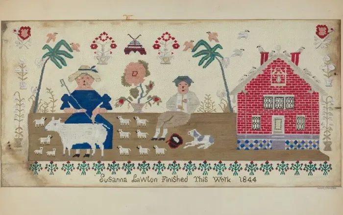 Framed Print : Sampler, c. 1937. Creator: Walter Praefke