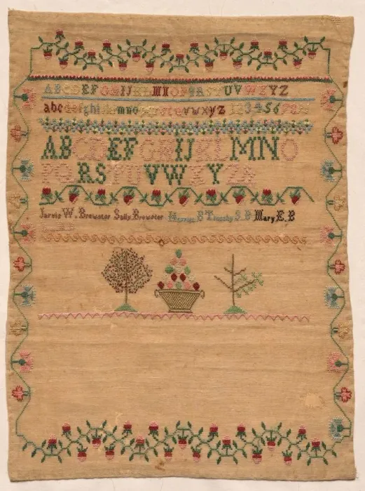 Framed Print : Sampler, early 1800s. Creator: Unknown Framed Print : Sampler, early 1800s. Creator: Unknown