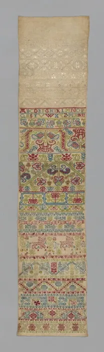 Framed Print : Sampler, England, 1651. Creator: Mary Bidgood