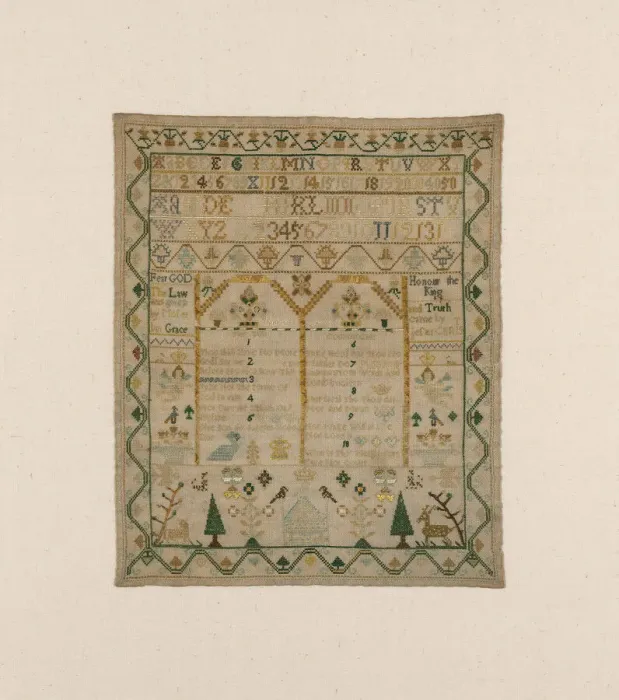 Framed Print : Sampler, England, 1775  /  1825. Creator: Unknown