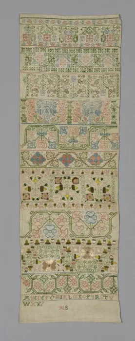 Framed Print : Sampler, England, c. 1660. Creator: Unknown Framed Print : Sampler, England, c. 1660. Creator: Unknown
