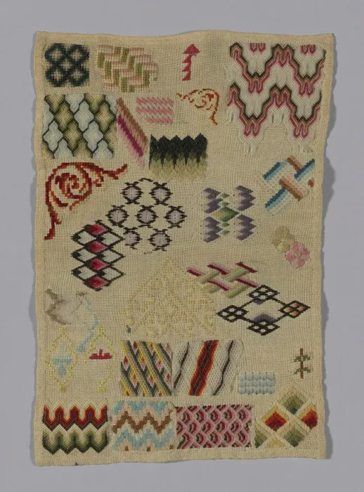 Framed Print : Sampler, France, 18th  /  19th century. Creator: Unknown
