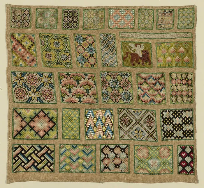 Framed Print : Sampler, Germany, 1713. Creator: Margrett Bem Framed Print : Sampler, Germany, 1713. Creator: Margrett Bem