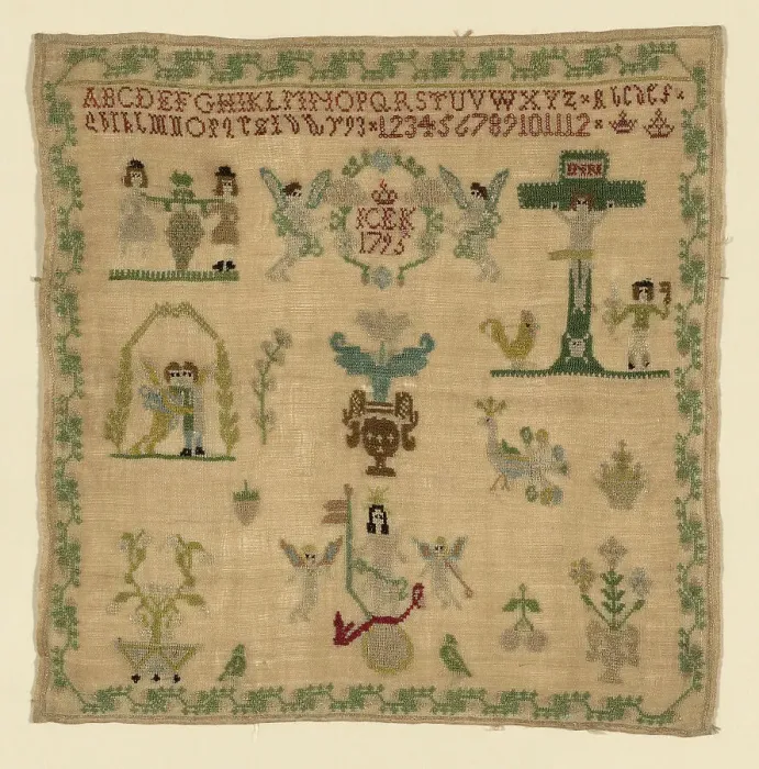 Framed Print : Sampler, Germany, 1795. Creator: Unknown Framed Print : Sampler, Germany, 1795. Creator: Unknown