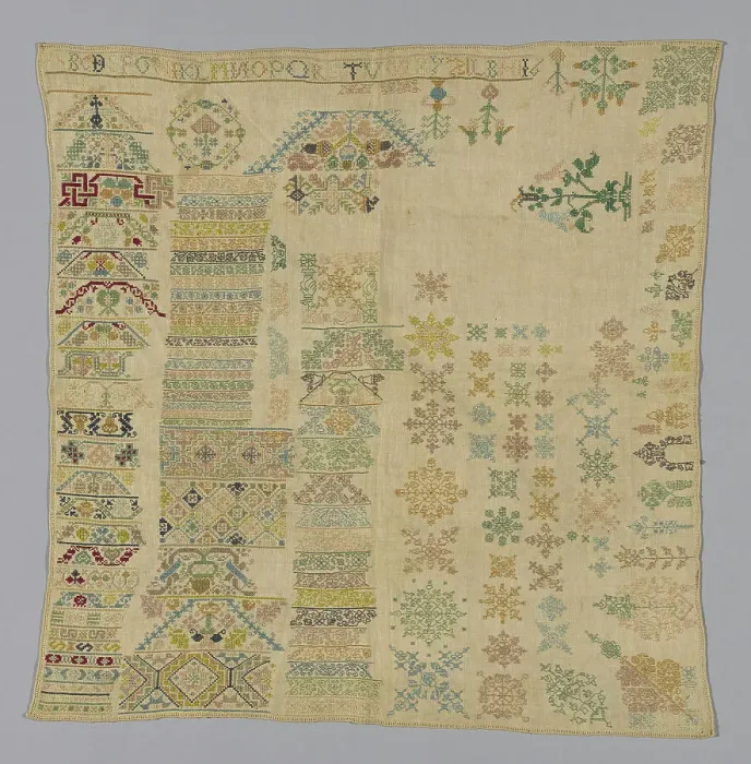 Framed Print : Sampler, Germany, 17th century. Creator: Unknown Framed Print : Sampler, Germany, 17th century. Creator: Unknown