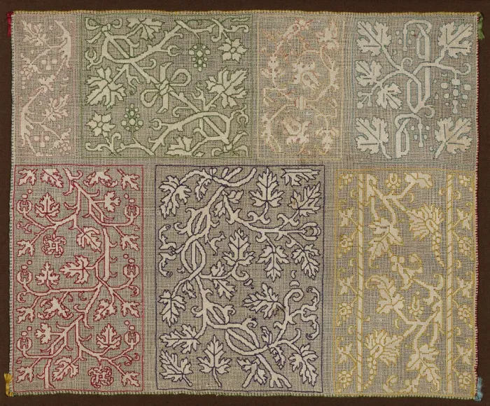Framed Print : Sampler, Italy, 17th century. Creator: Unknown Framed Print : Sampler, Italy, 17th century. Creator: Unknown