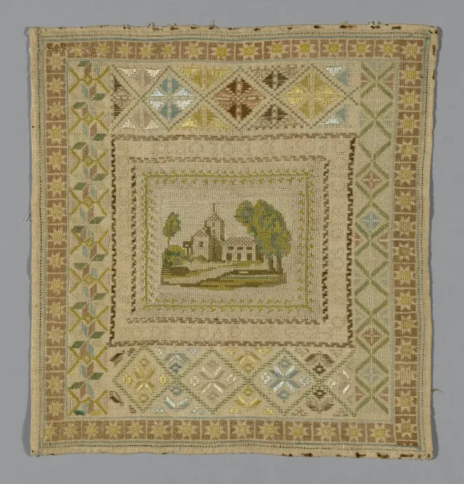 Framed Print : Sampler, Italy, 18th / 19th century. Creator: Unknown Framed Print : Sampler, Italy, 18th / 19th century. Creator: Unknown