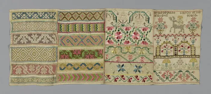 Framed Print : Sampler, México, 1825 / 75. Creator: Unknown Framed Print : Sampler, México, 1825 / 75. Creator: Unknown