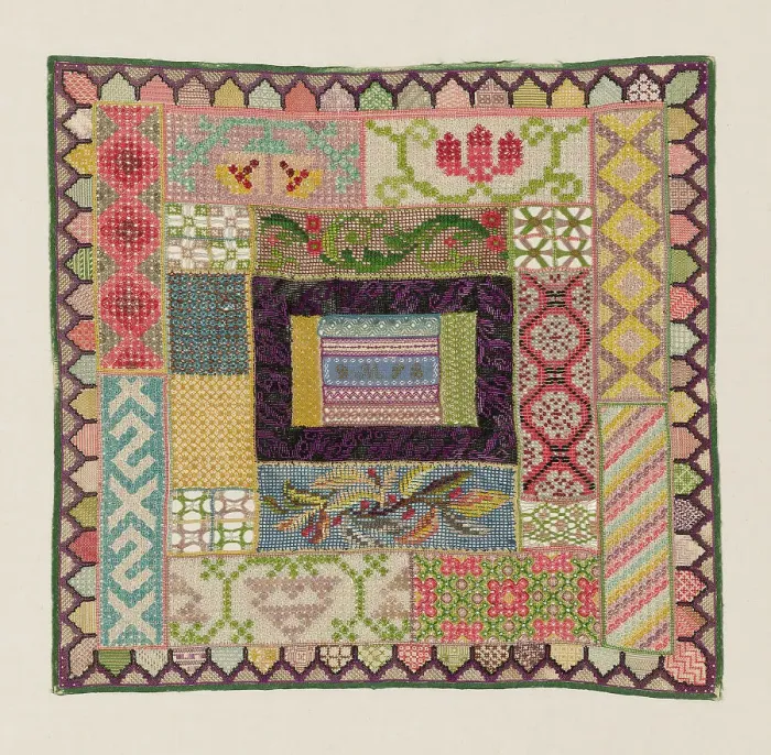 Framed Print : Sampler, México, 1825 / 75. Creator: Unknown Framed Print : Sampler, México, 1825 / 75. Creator: Unknown