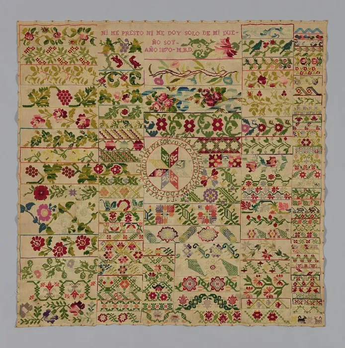 Framed Print : Sampler, México, 1870. Creator: Unknown Framed Print : Sampler, México, 1870. Creator: Unknown