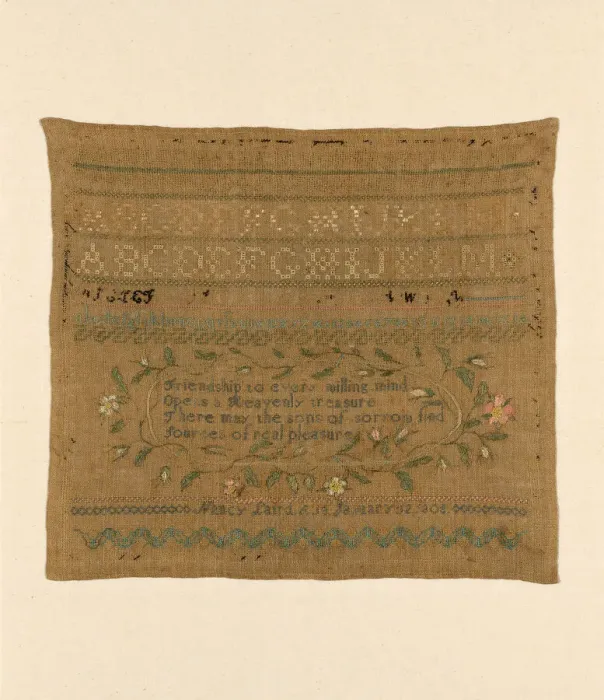Framed Print : Sampler, United States, 1808. Creator: Nancy Laird Framed Print : Sampler, United States, 1808. Creator: Nancy Laird