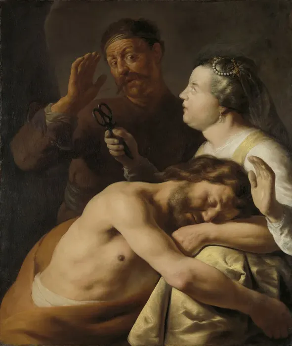 Framed Print : Samson and Delilah, 1635. Artist: Lievens, Jan (1607-1674) Framed Print : Samson and Delilah, 1635. Artist: Lievens, Jan (1607-1674)