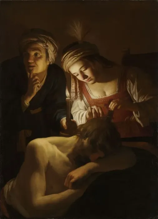 Framed Print : Samson and Delilah, c. 1616. Creator: Gerrit van Honthorst (Dutch, 1590-1656) Framed Print : Samson and Delilah, c. 1616. Creator: Gerrit van Honthorst (Dutch, 1590-1656)