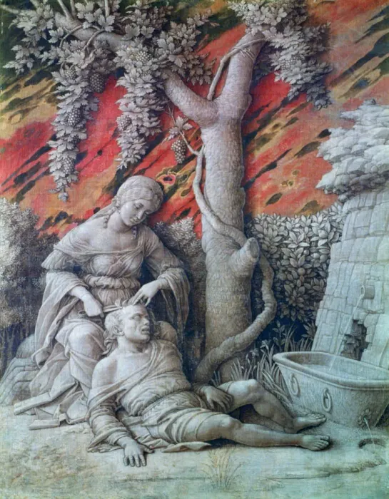 Framed Print : Samson and Delilah, c1500. Artist: Andrea Mantegna Framed Print : Samson and Delilah, c1500. Artist: Andrea Mantegna