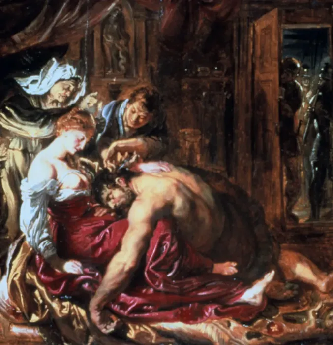 Framed Print : Samson and Delilah, c1609-1610. Artist: Peter Paul Rubens Framed Print : Samson and Delilah, c1609-1610. Artist: Peter Paul Rubens