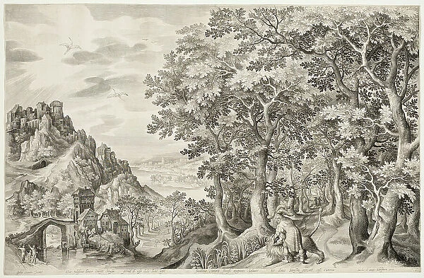 Samson Killing the Lion, 1603. Creator: Nicolaes de Bruyn