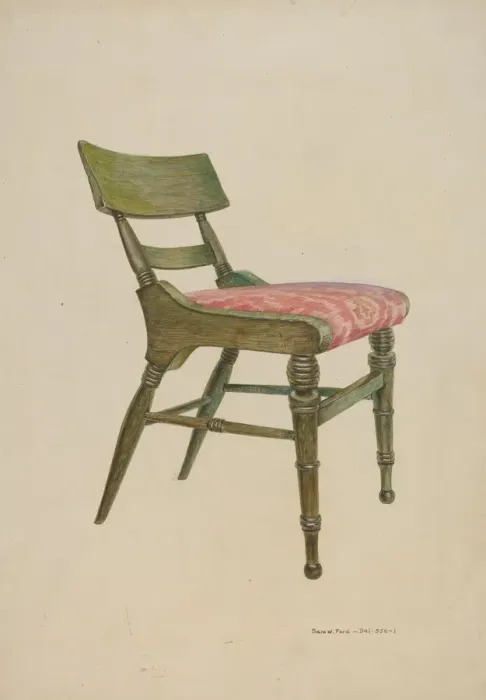 Framed Print : Samuel Chase Chair, 1935 / 1942. Creator: Samuel W. Ford Framed Print : Samuel Chase Chair, 1935 / 1942. Creator: Samuel W. Ford